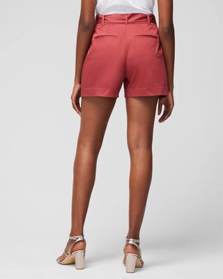 Belted Sateen Short