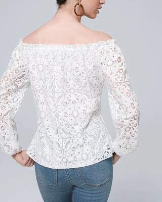 Off-the-Shoulder Lace Blouse