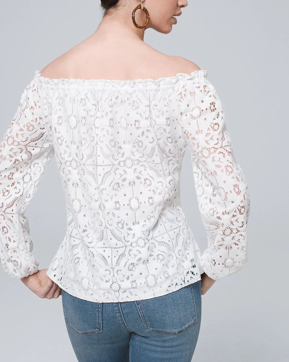 Off-the-Shoulder Lace Blouse