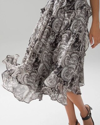 Petite Ruffle Halter Midi Dress