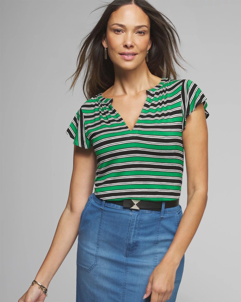 Outlet WHBM Ruffle Tee