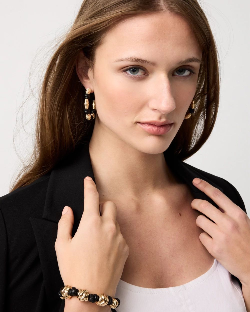 Corded Hoop Earrings