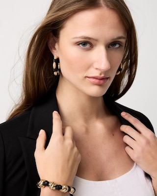 Corded Hoop Earrings