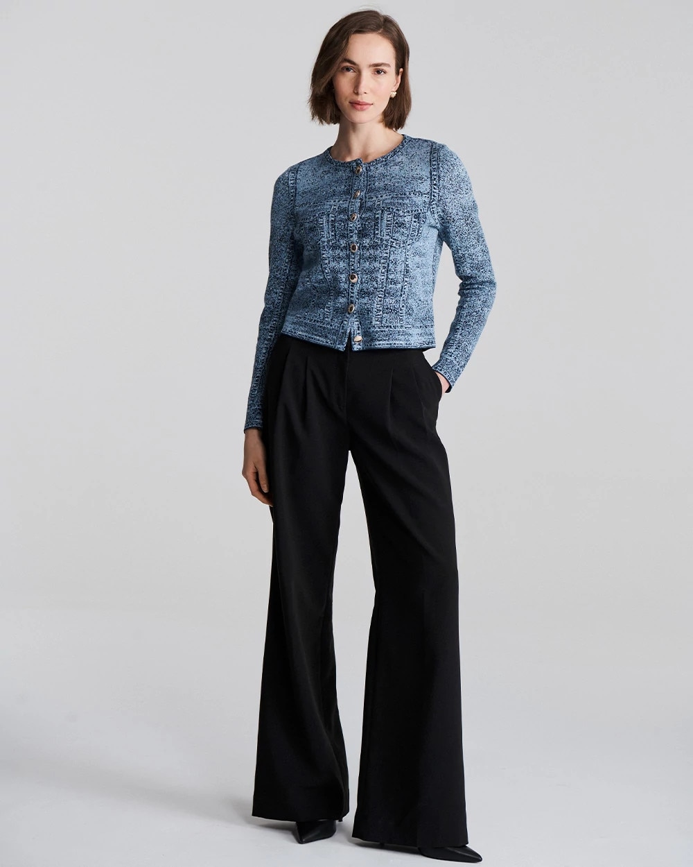 Pleated Wide Leg Pants