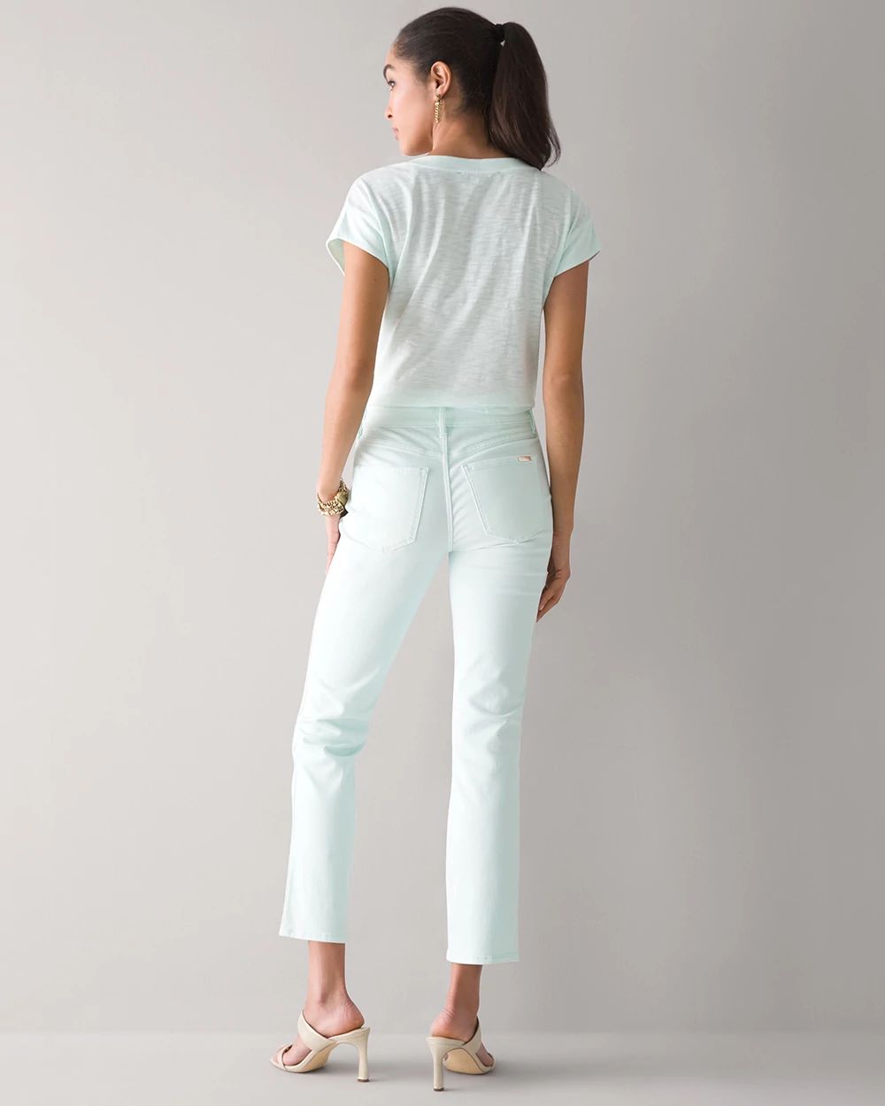 Petite High-Rise Tinted Straight Jeans click to view larger image.