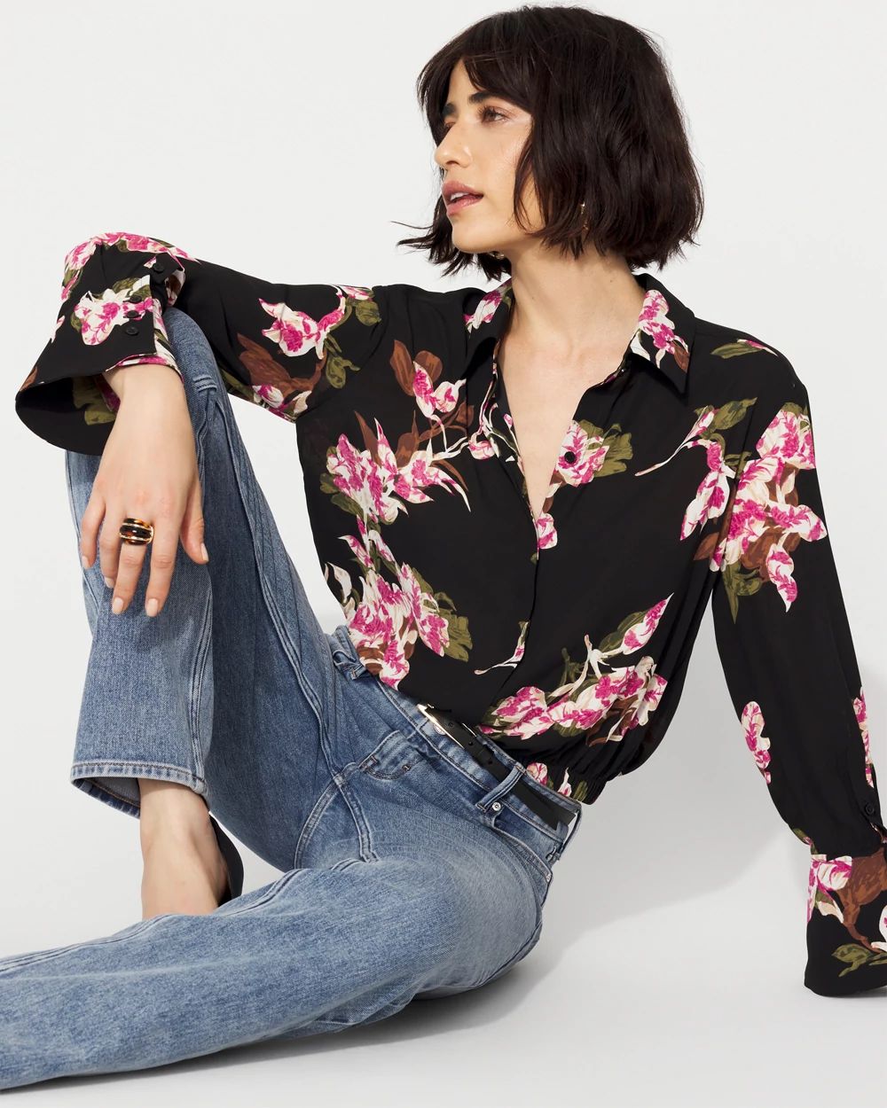 Long-Sleeve Drawcord Shirt