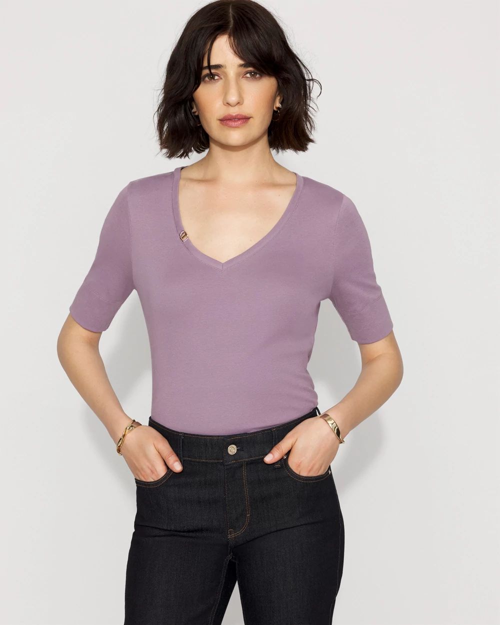 Elbow Sleeve Charm Tee