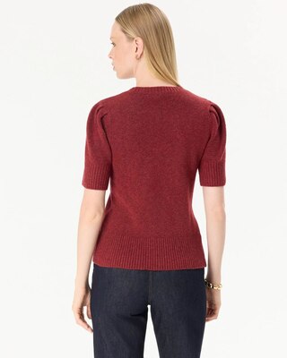 Crew Neck Elbow Sleeve Pullover click to view larger image.