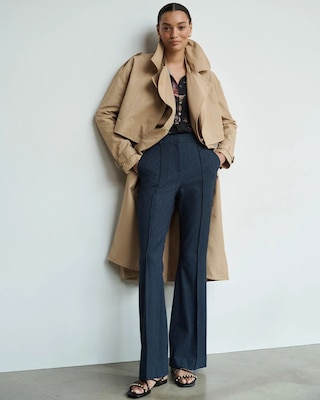 High Rise Denim-Look Piper Flare