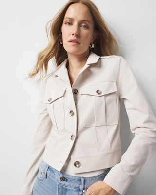 Petite Cropped Utility Jacket click to view larger image.