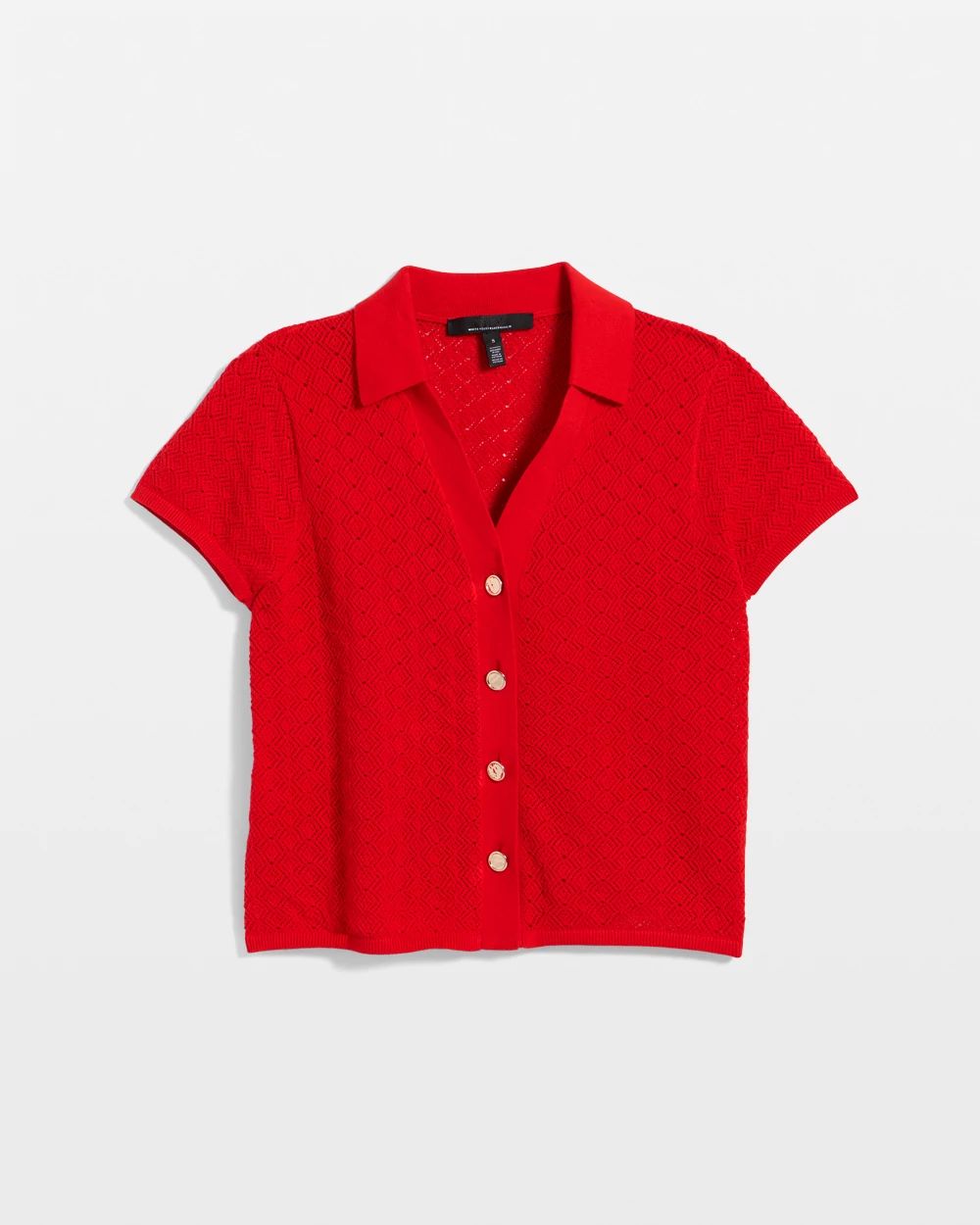 Textured Stitch Collared Cardigan