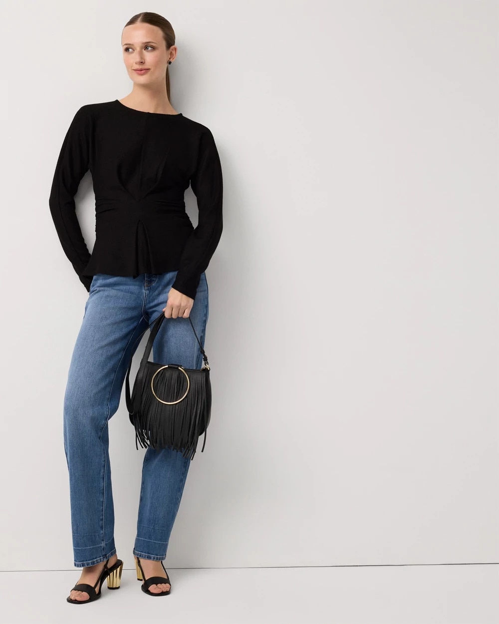 Ruched Long Sleeve Top