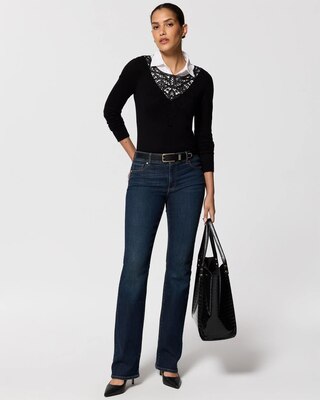 Mid-Rise Bootcut Jeans click to view larger image.