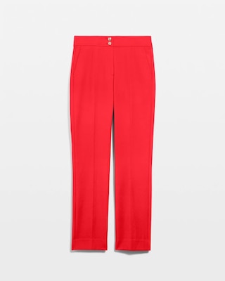 WHBM® High-Rise Straight Leg Woven Pants