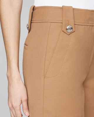 High-Rise Lightweight Button Comfort Stretch Shorts