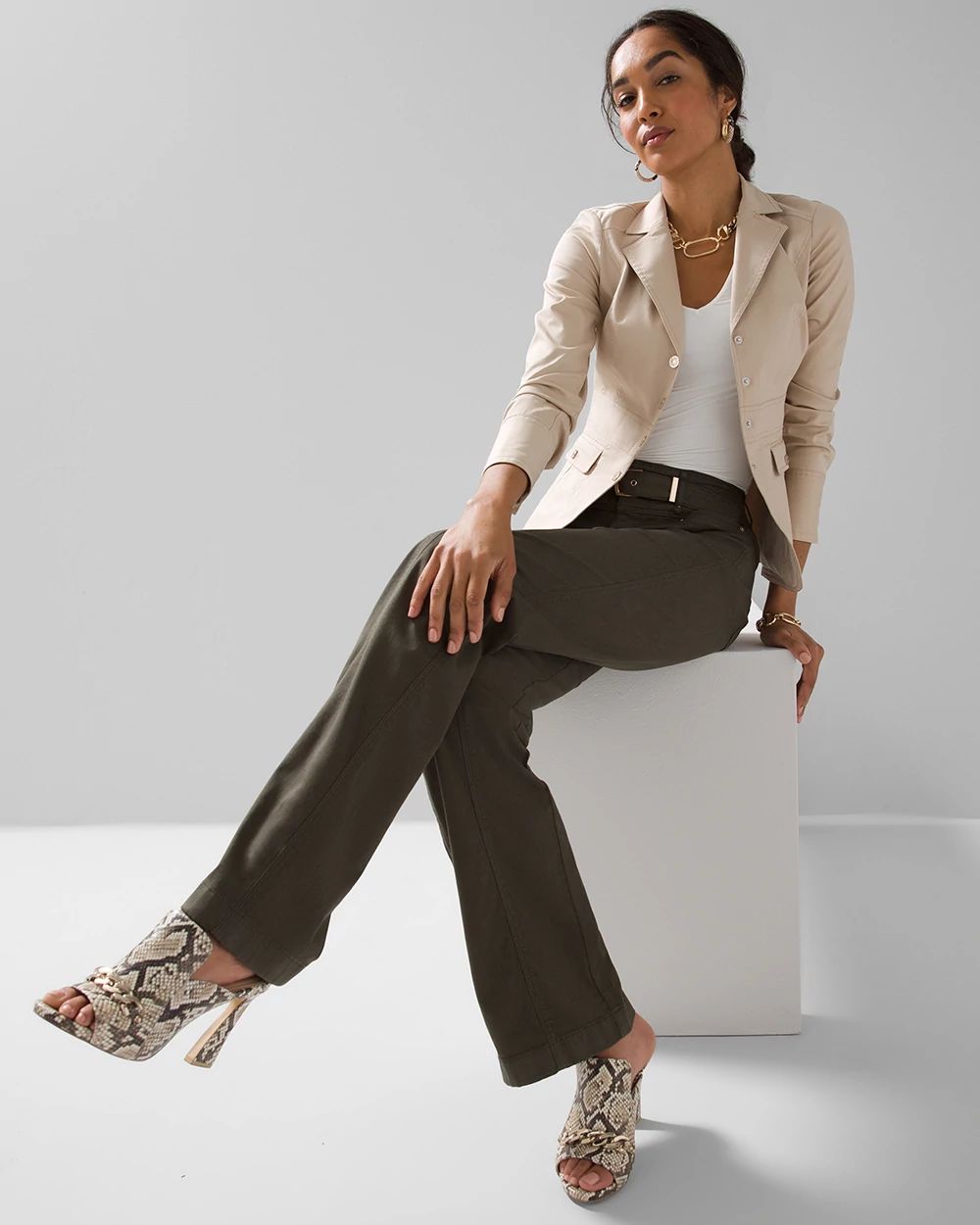 Extra High-Rise Belted Trouser Pant