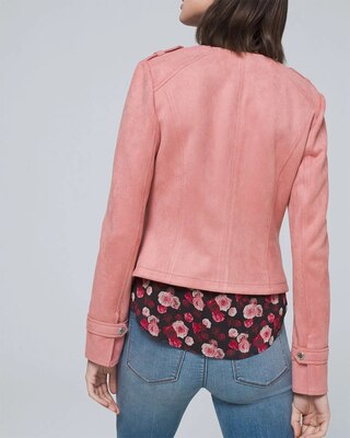 Faux-Suede Moto Jacket