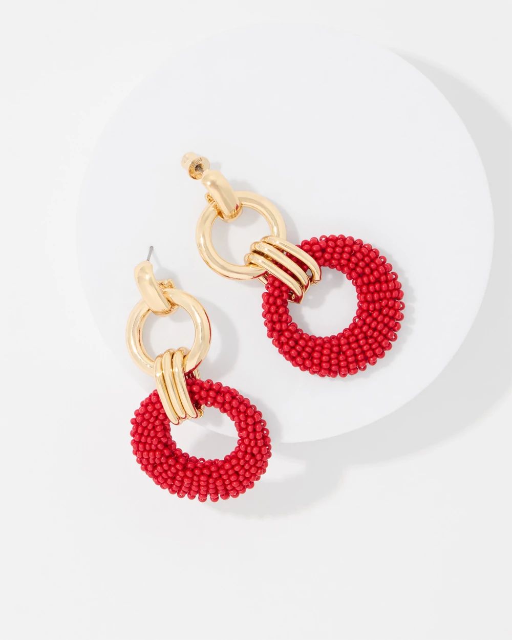 Seed Bead Drop Earrings click to view larger image.
