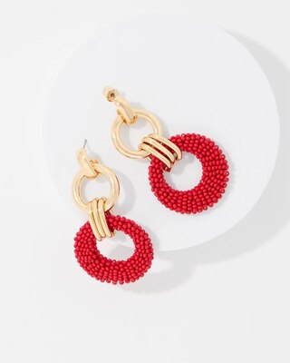 Seed Bead Drop Earrings click to view larger image.