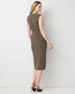 Petite Button Front Midi Dress click to view larger image.