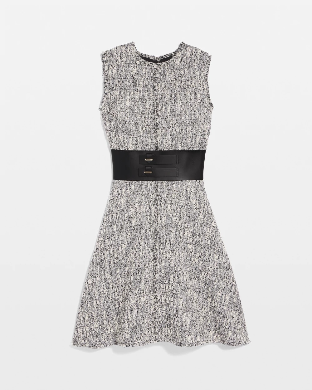 Belted Tweed Dress