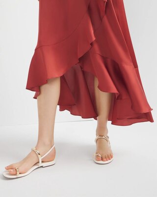 Sleeveless Satin Wrap Dress