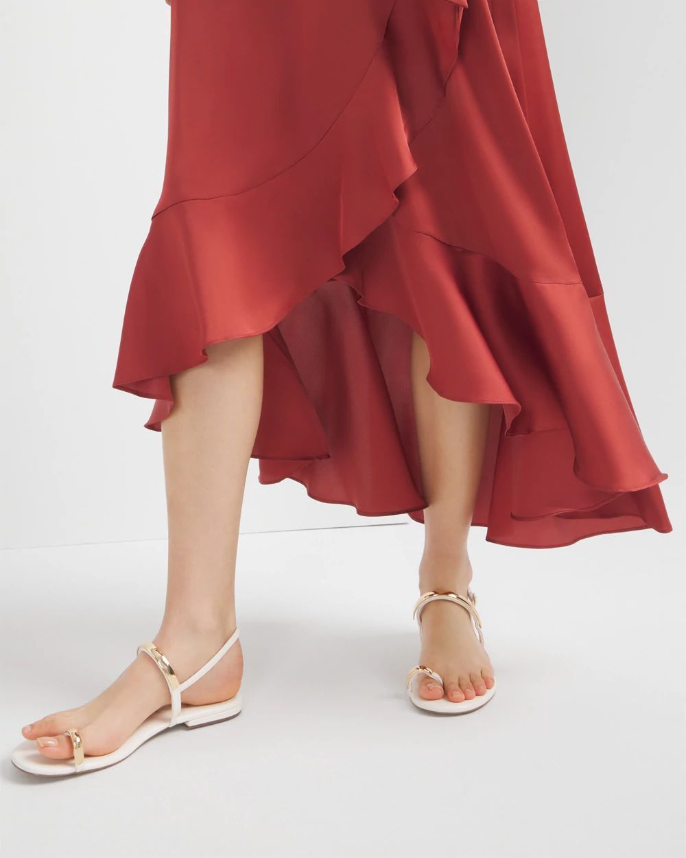 Sleeveless Satin Wrap Dress