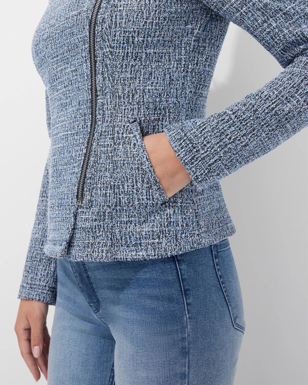 Outlet WHBM Bouclé Moto Jacket