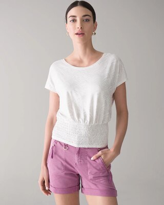 Smocked Hem Tee