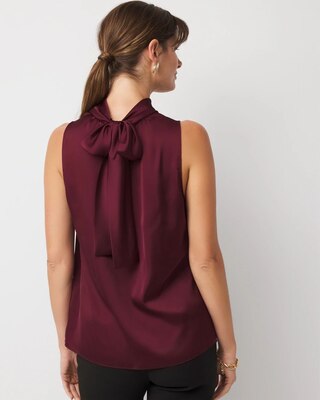 Bow Back Satin Halter Blouse click to view larger image.