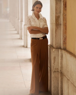 Pleated Ultra Wide Leg Pant