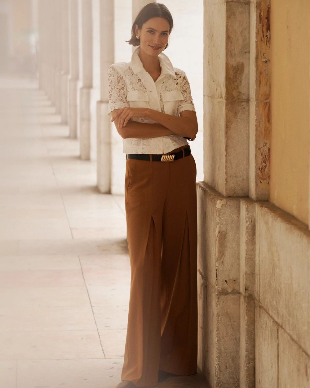 Pleated Ultra Wide Leg Pant