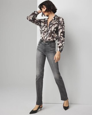 Petite High-Rise Byna Slim Jean with Slits