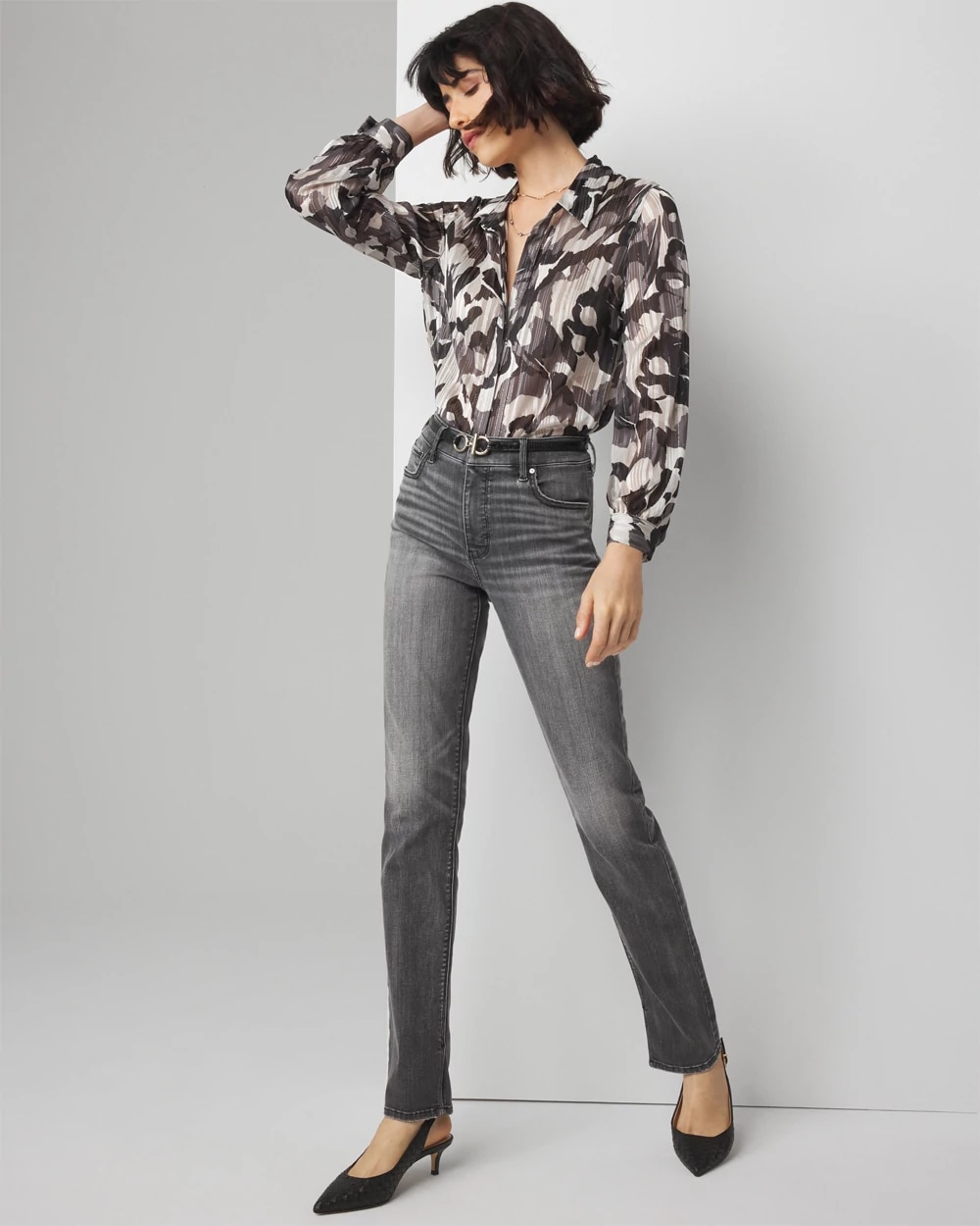 Petite High-Rise Byna Slim Jean with Slits