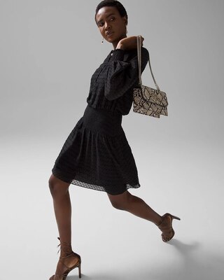 Smocked Blouson Dress