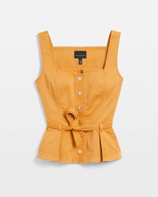 Sleeveless Topstitch Pret Top