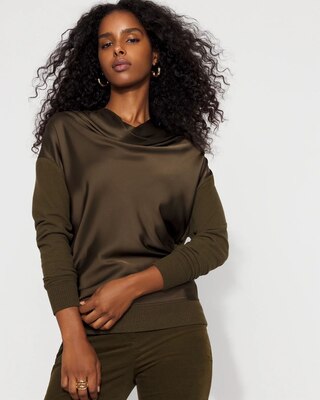Satin Mix Snit Top