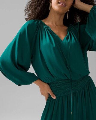 Drop Waist Blouson Dress