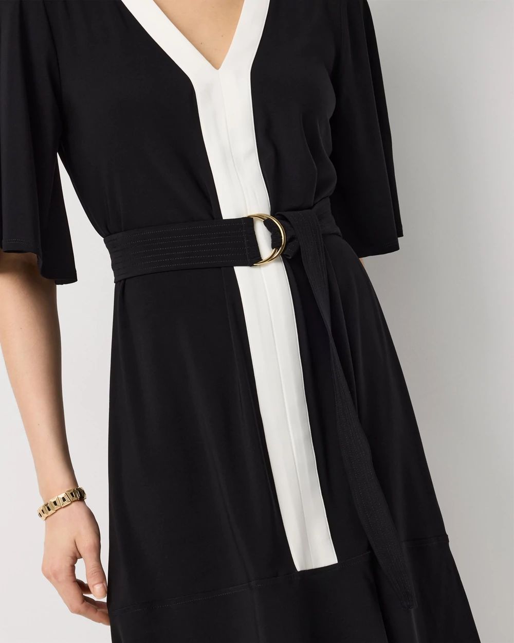 Matte Jersey Belted Kimono Dress