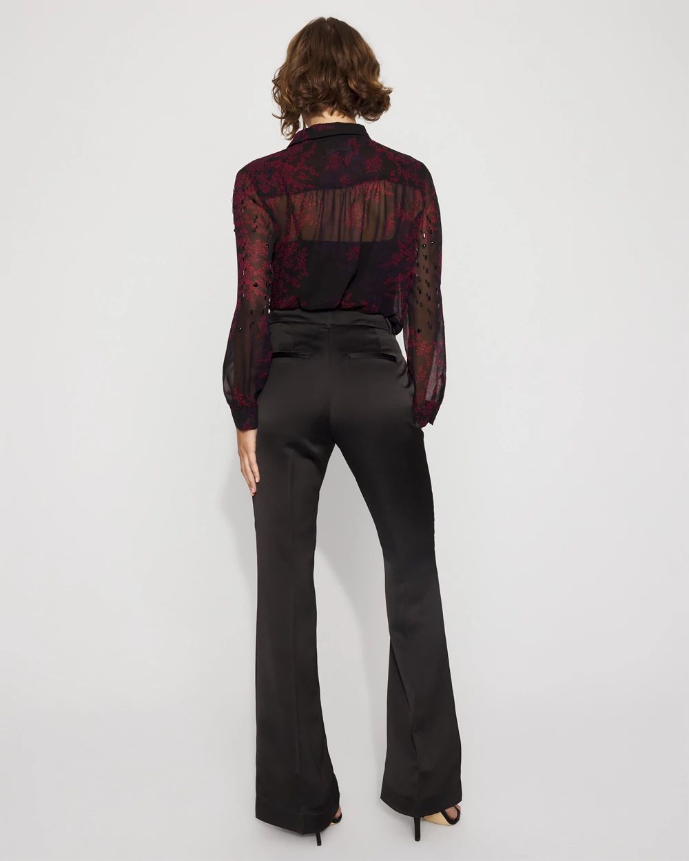 Piper Satin Flare Pant click to view larger image.