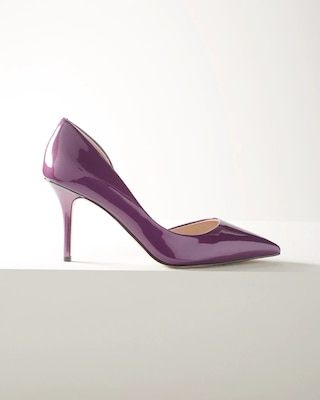 Patent Leather Mid-Heeled Pumps