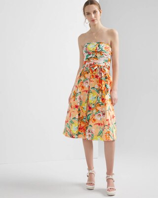 Tropical Bustier Dress