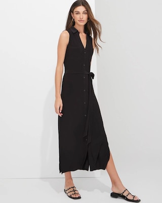 Outlet WHBM Sleeveless Utility Midi Dress