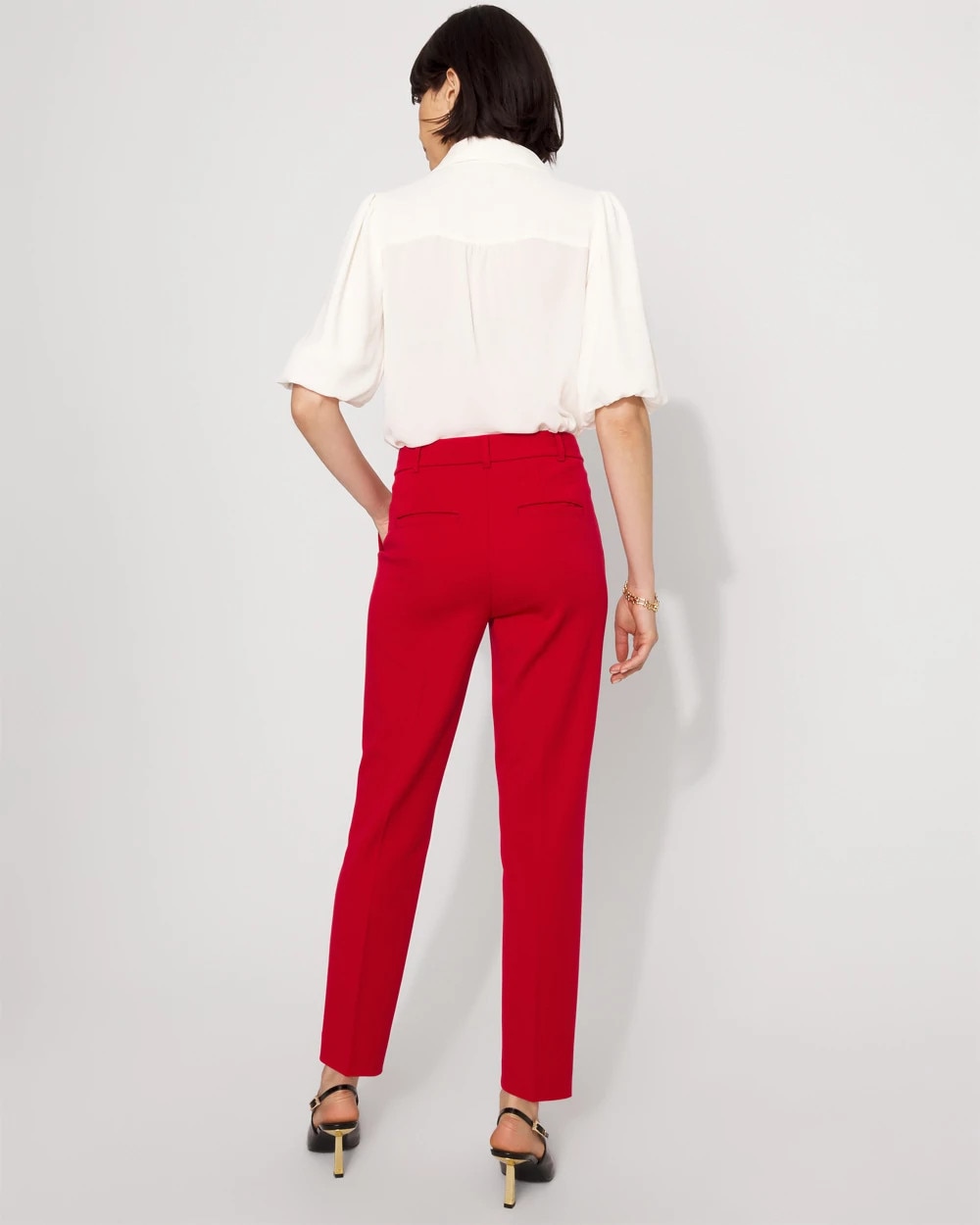 High-Rise Elle Slim Ankle Pant