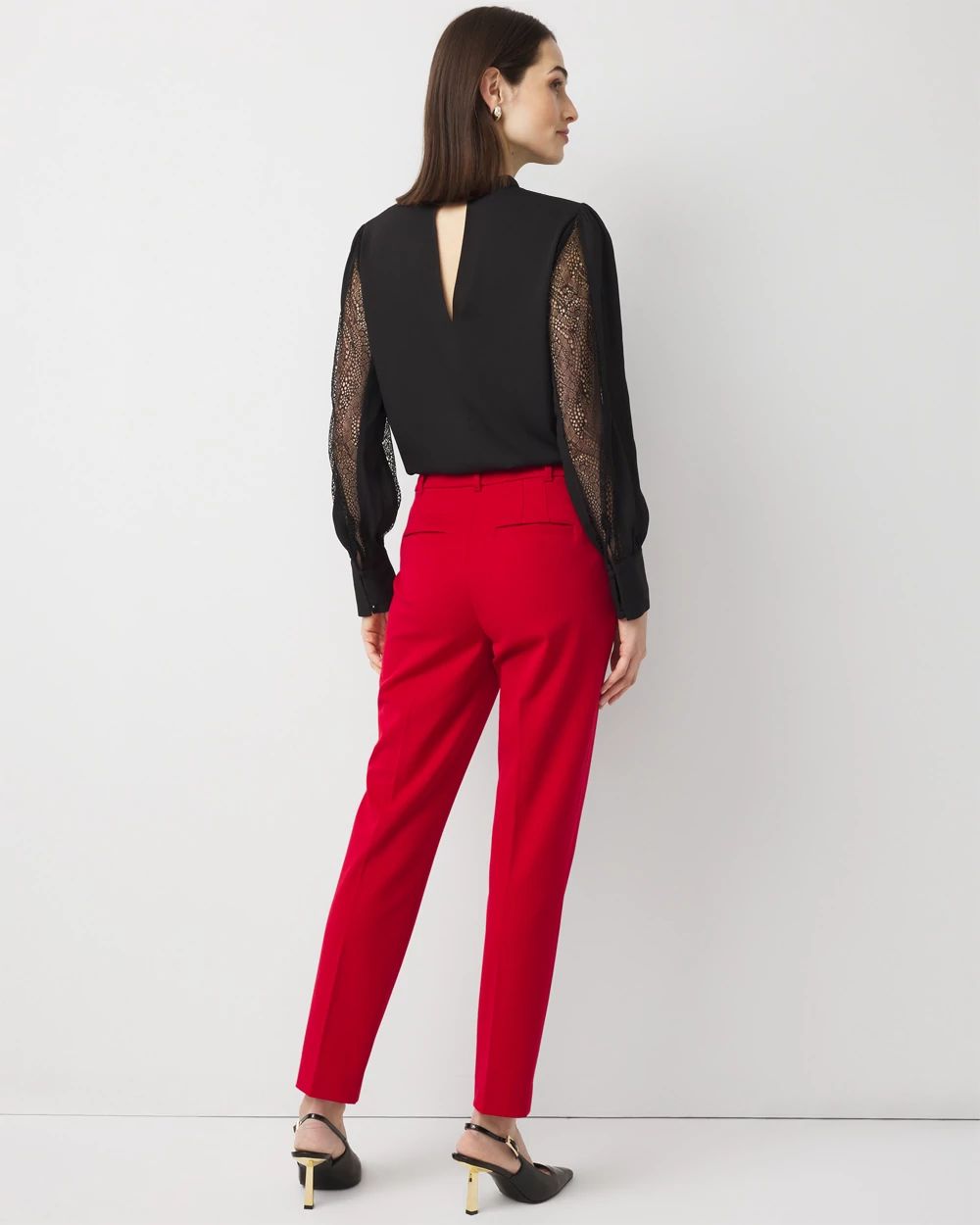 High-Rise Elle Slim Ankle Pant click to view larger image.