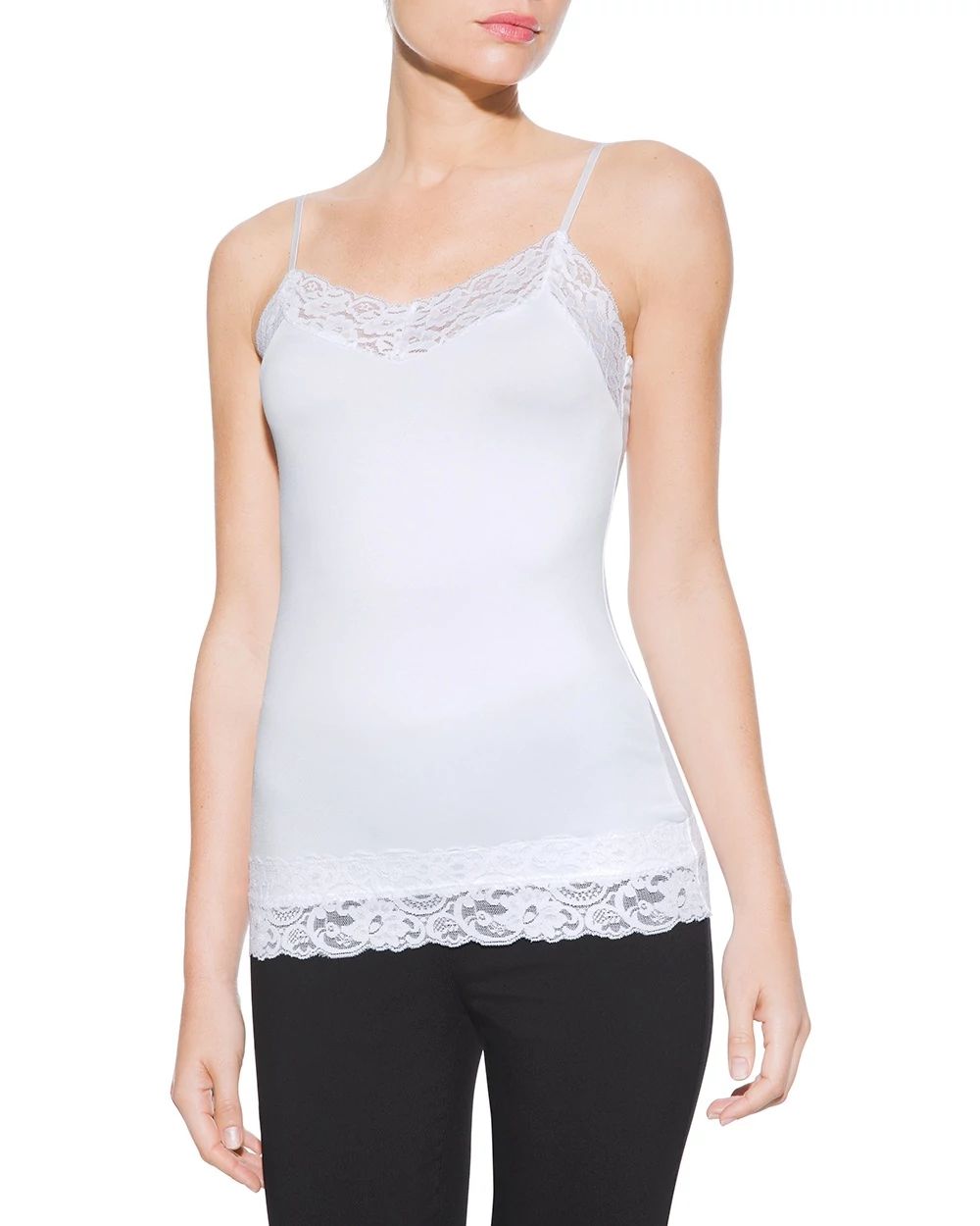 Outlet WHBM Wide-Lace Trim Cami