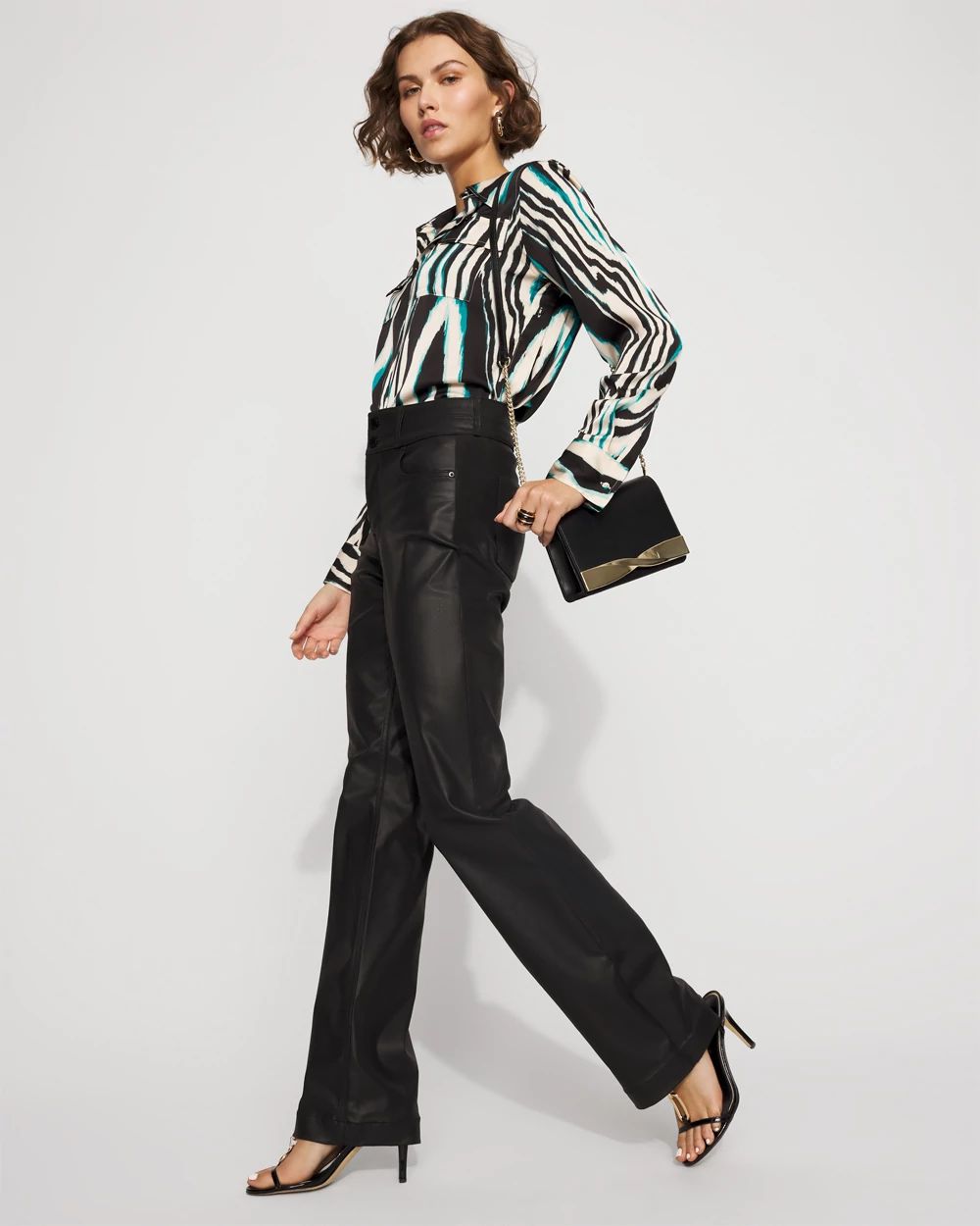 Relaxed Utility Satin Shirt click to view larger image.