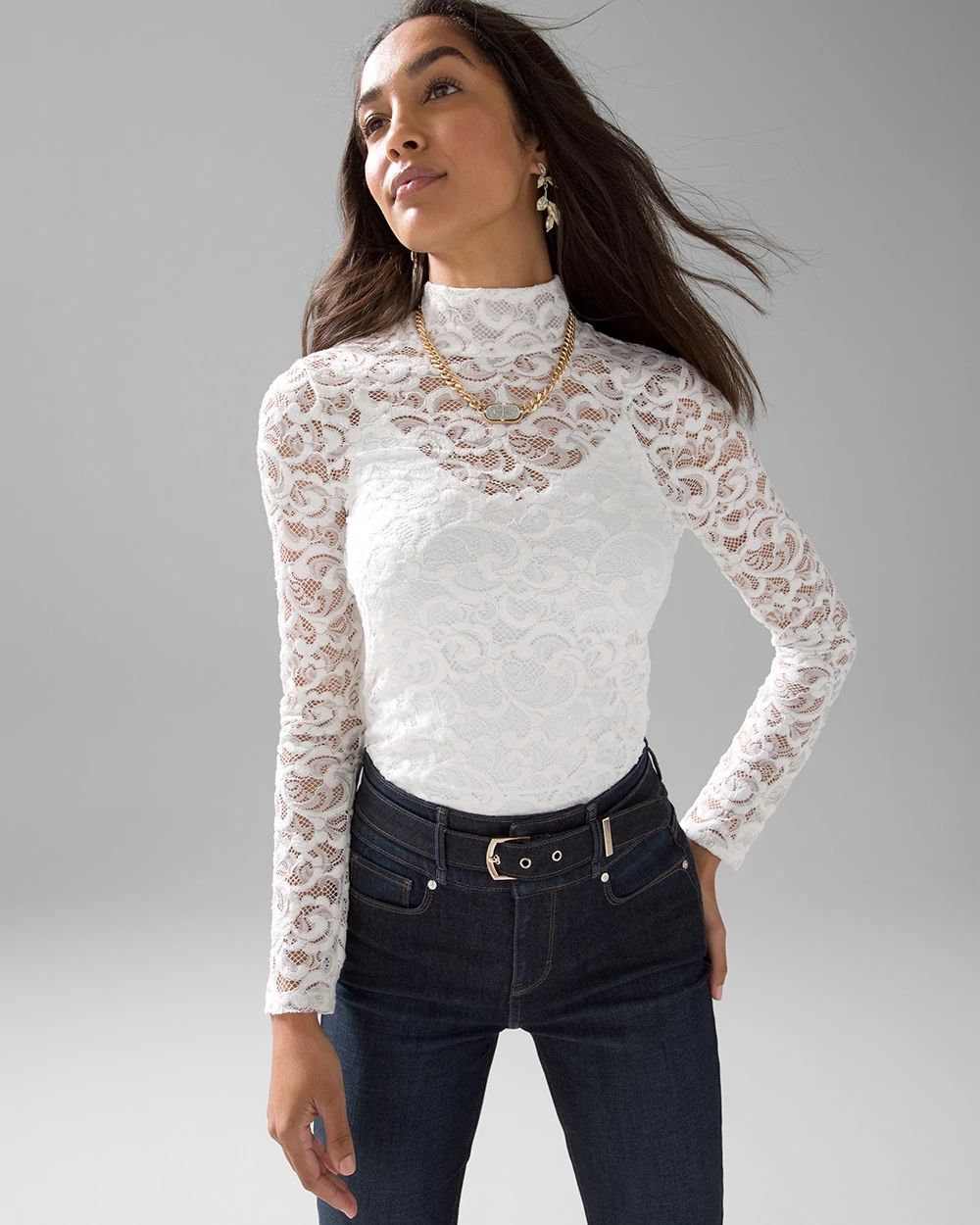 Lace Turtleneck
