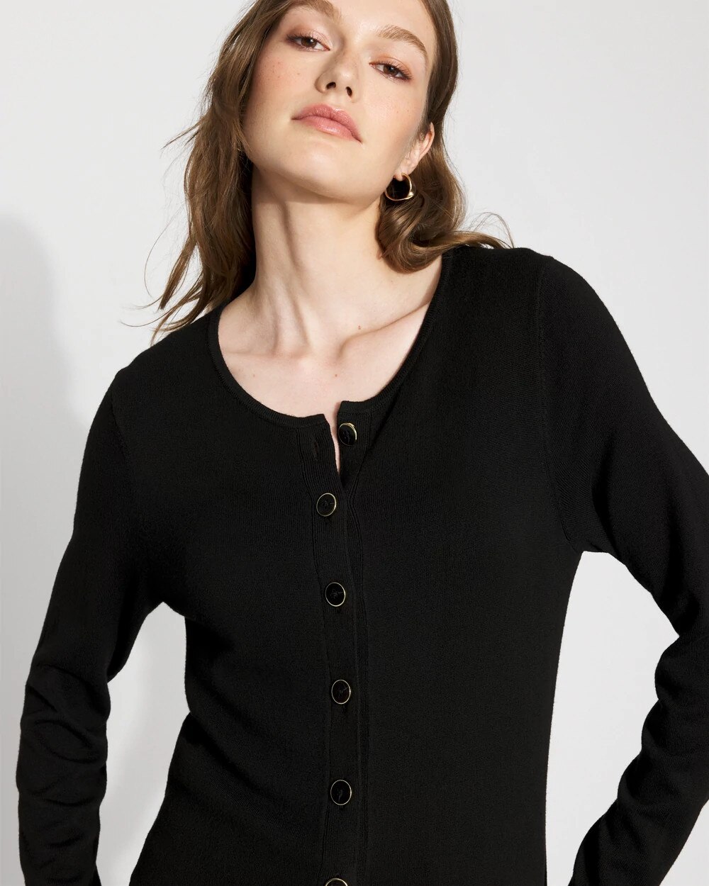 Button-Front Duster Cardigan Sweater - image 3
