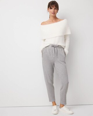 Embellished Satin Trim Jogger click to view larger image.